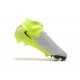 Alta calidad Nike Phantom Luna Elite FG High top Chartreuse Gris Zapatos De Futbol