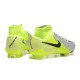 Alta calidad Nike Phantom Luna Elite FG High top Chartreuse Gris Zapatos De Futbol