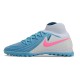 Calidad superior  Nike Phantom Luna Elite TF High top Azul Blanco Hombre Zapatos De Futbol