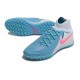 Calidad superior  Nike Phantom Luna Elite TF High top Azul Blanco Hombre Zapatos De Futbol