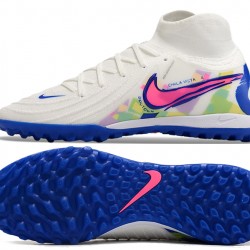 Nike Phantom Luna Elite TF High top Blanco Azul Hombre Zapatos De Futbol