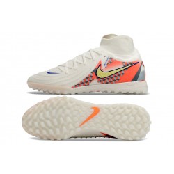 Nike Phantom Luna Elite TF High top Blanco Amarillo Hombre Zapatos De Futbol