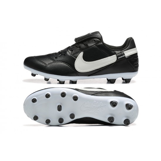 Explorar  Nike The Premier III FG Negro y Blanco Hombre Zapatos De Futbol