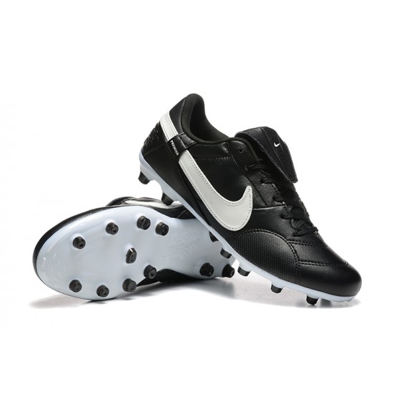 Explorar  Nike The Premier III FG Negro y Blanco Hombre Zapatos De Futbol