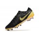 Calidad superior  Nike Tiempo Legend 10 Elite FG Negro Amarillo Hombre Zapatos De Futbol
