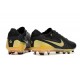 Calidad superior  Nike Tiempo Legend 10 Elite FG Negro Amarillo Hombre Zapatos De Futbol
