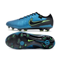 Nike Tiempo Legend 10 Elite FG Azul Negro Hombre Zapatos De Futbol