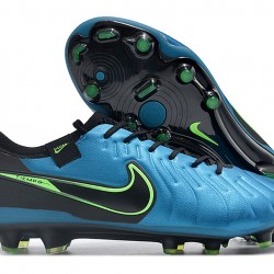 Nike Tiempo Legend 10 Elite FG Azul Negro Hombre Zapatos De Futbol