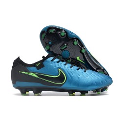 Nike Tiempo Legend 10 Elite FG Azul Negro Hombre Zapatos De Futbol