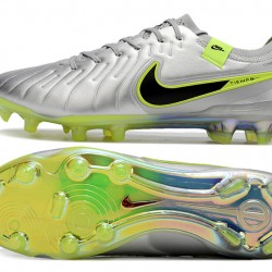 Nike Tiempo Legend 10 Elite FG Plata Hombre Zapatos De Futbol