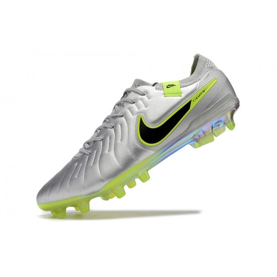 Tienda  Nike Tiempo Legend 10 Elite FG Plata Hombre Zapatos De Futbol