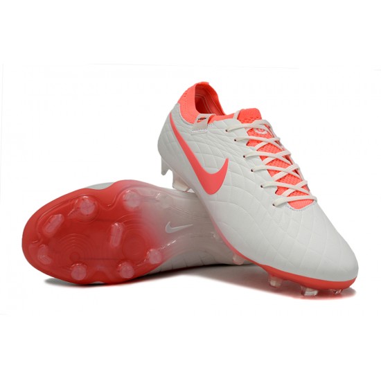 Descubrir  Nike Tiempo Legend 10 Elite FG Blanco Rosa Hombre Zapatos De Futbol