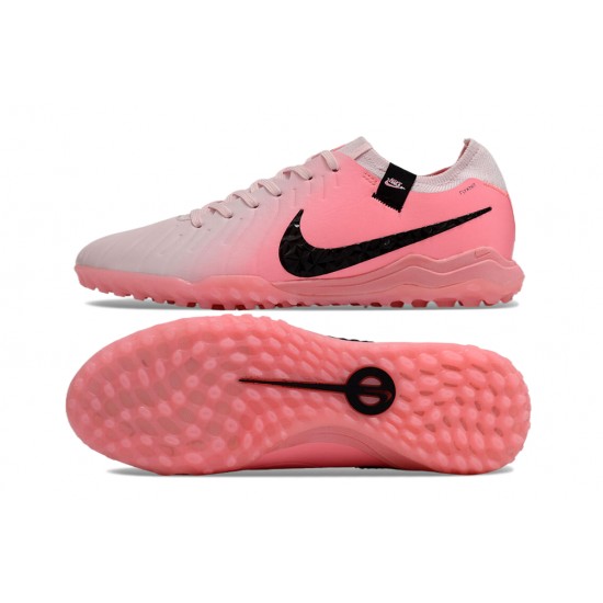 Descubrir  Nike Tiempo Legend 10 Elite TF Rosa Blanco Hombre Zapatos De Futbol