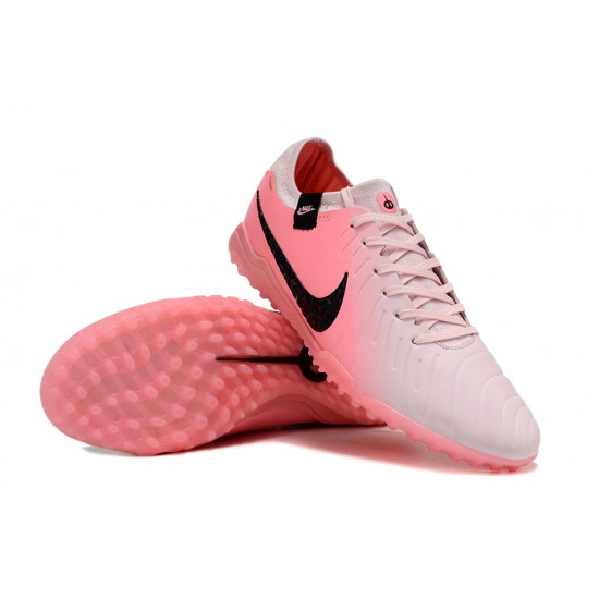 Descubrir  Nike Tiempo Legend 10 Elite TF Rosa Blanco Hombre Zapatos De Futbol