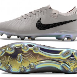 Hombre/Mujer Nike Tiempo Legend 10 Elite FG Gris Oro Zapatos De Futbol