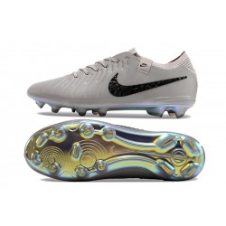 Hombre/Mujer Nike Tiempo Legend 10 Elite FG Gris Oro Zapatos De Futbol