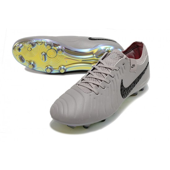 Descubrir  Hombre/Mujer Nike Tiempo Legend 10 Elite FG Gris Oro Zapatos De Futbol