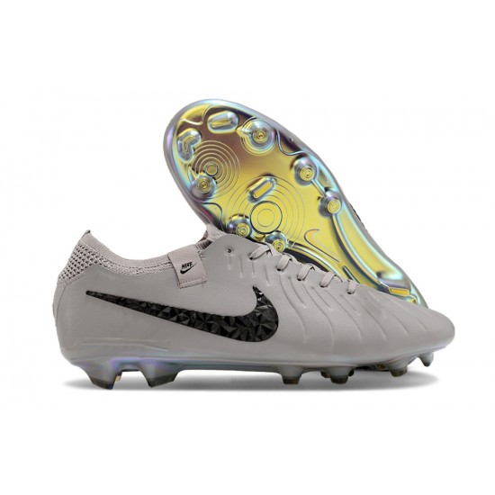 Descubrir  Hombre/Mujer Nike Tiempo Legend 10 Elite FG Gris Oro Zapatos De Futbol