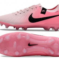 Hombre/Mujer Nike Tiempo Legend 10 Elite FG Rosa y Blanco Zapatos De Futbol