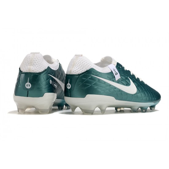 Explorar  Hombre/Mujer Nike Tiempo Legend 10 Elite FG Teal Blanco Zapatos De Futbol