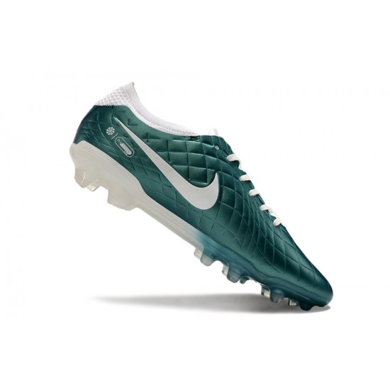 Explorar  Hombre/Mujer Nike Tiempo Legend 10 Elite FG Teal Blanco Zapatos De Futbol