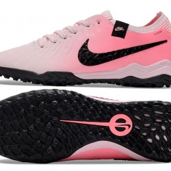 Hombre/Mujer Nike Tiempo Legend 10 Elite TF Rosa Negro Zapatos De Futbol