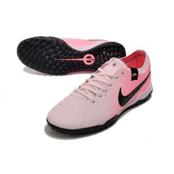 Hombre/Mujer Nike Tiempo Legend 10 Elite TF Rosa Negro Zapatos De Futbol
