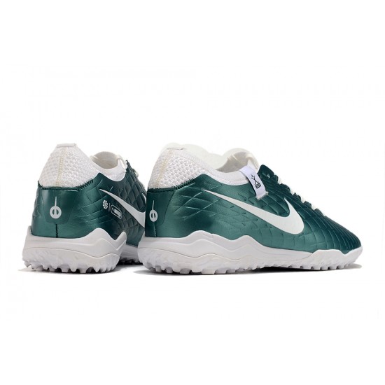Tienda  Hombre/Mujer Nike Tiempo Legend 10 Elite TF Teal Blanco Zapatos De Futbol