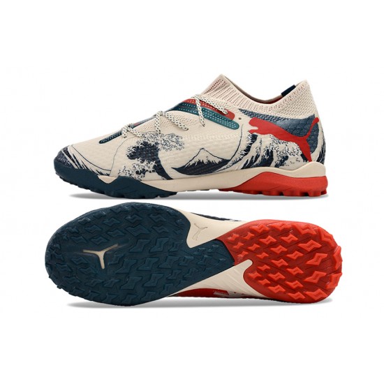 Tienda  Puma Future 7 Ultimate TF Beige Rojo Zapatos De Futbol