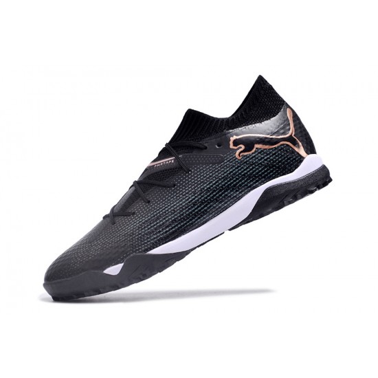 Alta calidad Puma Future 7 Ultimate TF Negro Blanco Hombre Zapatos De Futbol