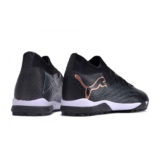 Alta calidad Puma Future 7 Ultimate TF Negro Blanco Hombre Zapatos De Futbol