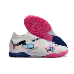 Puma Future 7 Ultimate TF Hombre Blanco y Rosa Zapatos De Futbol