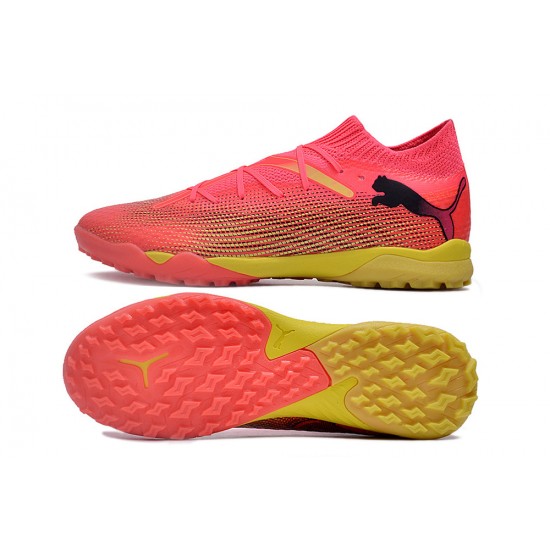 Mejor calidad  Puma Future 7 Ultimate TF Rosa Negro Hombre Zapatos De Futbol
