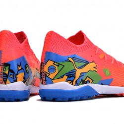 Puma Future 7 Ultimate TF Rojo Azul Hombre Zapatos De Futbol