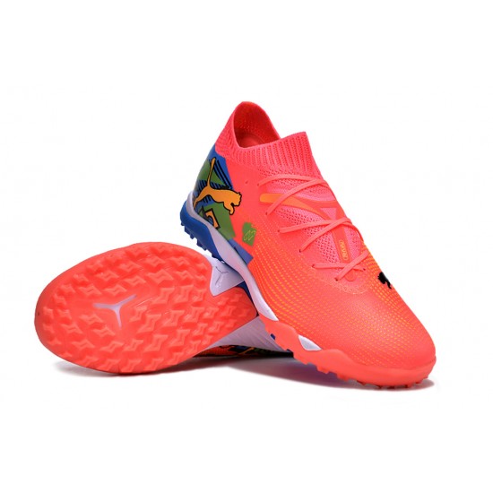 Mejor calidad  Puma Future 7 Ultimate TF Rojo Azul Hombre Zapatos De Futbol