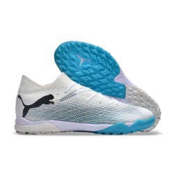 Puma Future 7 Ultimate TF Blanco Azul Hombre Zapatos De Futbol