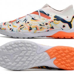Puma Future 7 Ultimate TF Blanco Naranja Zapatos De Futbol