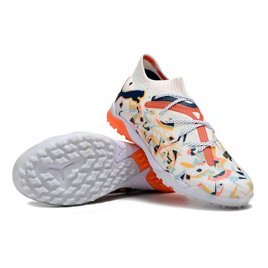 Comprar ahora  Puma Future 7 Ultimate TF Blanco Naranja Zapatos De Futbol