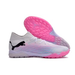 Puma Future 7 Ultimate TF Blanco Rosa Hombre Zapatos De Futbol