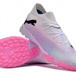 Puma Future 7 Ultimate TF Blanco Rosa Hombre Zapatos De Futbol