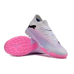 Puma Future 7 Ultimate TF Blanco Rosa Hombre Zapatos De Futbol