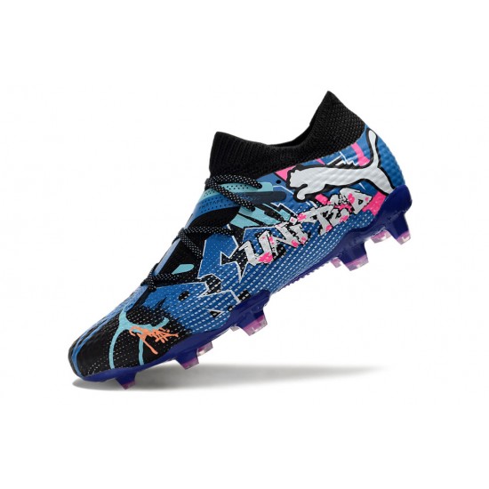 Mejor calidad  Puma Future FG Hombre Rosa Azul Zapatos De Futbol