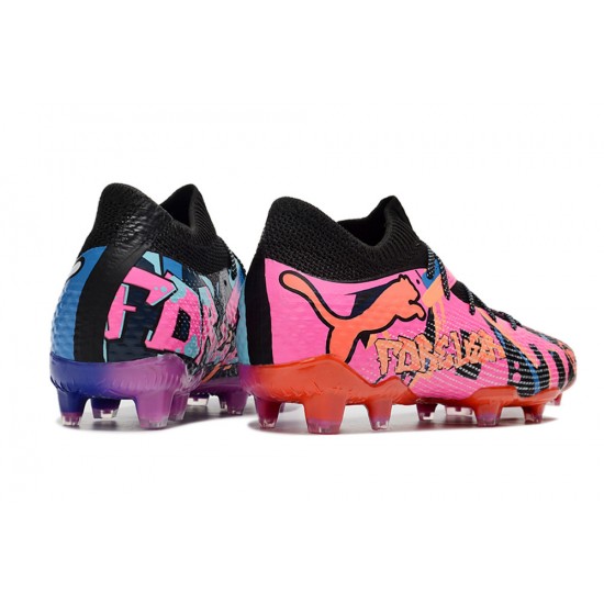 Mejor calidad  Puma Future FG Hombre Rosa Azul Zapatos De Futbol