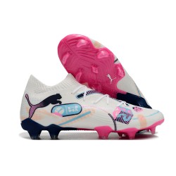 Puma Future FG Blanco y Rosa Hombre Zapatos De Futbol