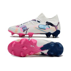 Puma Future FG Blanco y Rosa Hombre Zapatos De Futbol