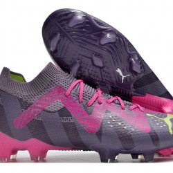 Puma Future Ultimate FG Hombre Púrpura Verde Zapatos De Futbol