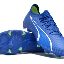 Puma Ultra Ultimate FG Azul Blanco Hombre Zapatos De Futbol
