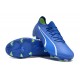Explorar  Puma Ultra Ultimate FG Azul Blanco Hombre Zapatos De Futbol