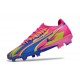 Calidad superior  Puma Ultra Ultimate FG Hombre Rosa Azul Zapatos De Futbol