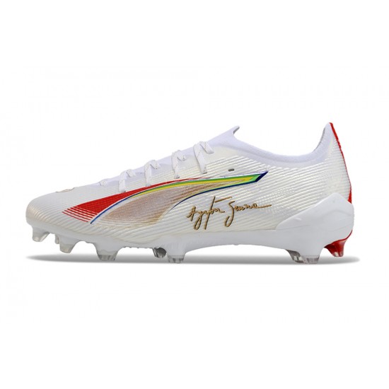 Descubrir  Puma Ultra Ultimate FG Hombre Blanco y Oro Zapatos De Futbol